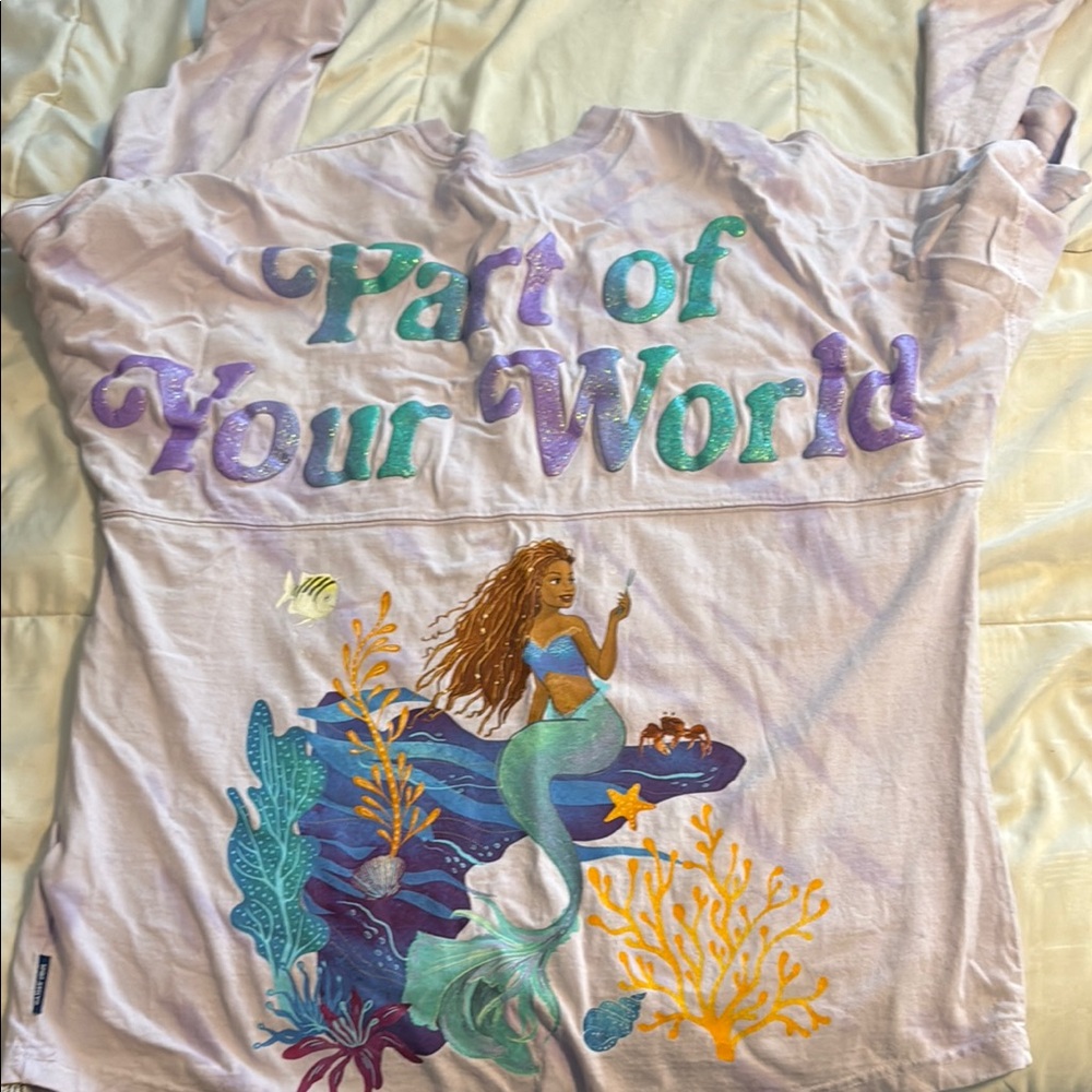 Disney Mermaid Graphic Jersey - Purple and Teal